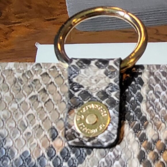 Touch Screen Crossbody Wristlet Bag Python Khaki Gray - Picture 5 of 8